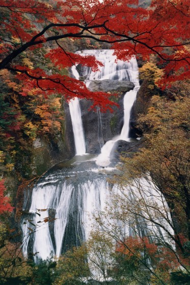 袋田の滝紅葉
