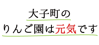 大子町のりんご園は元気です